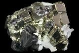 Sphalerite, Pyrite and Quartz Association - Peru #72594-1